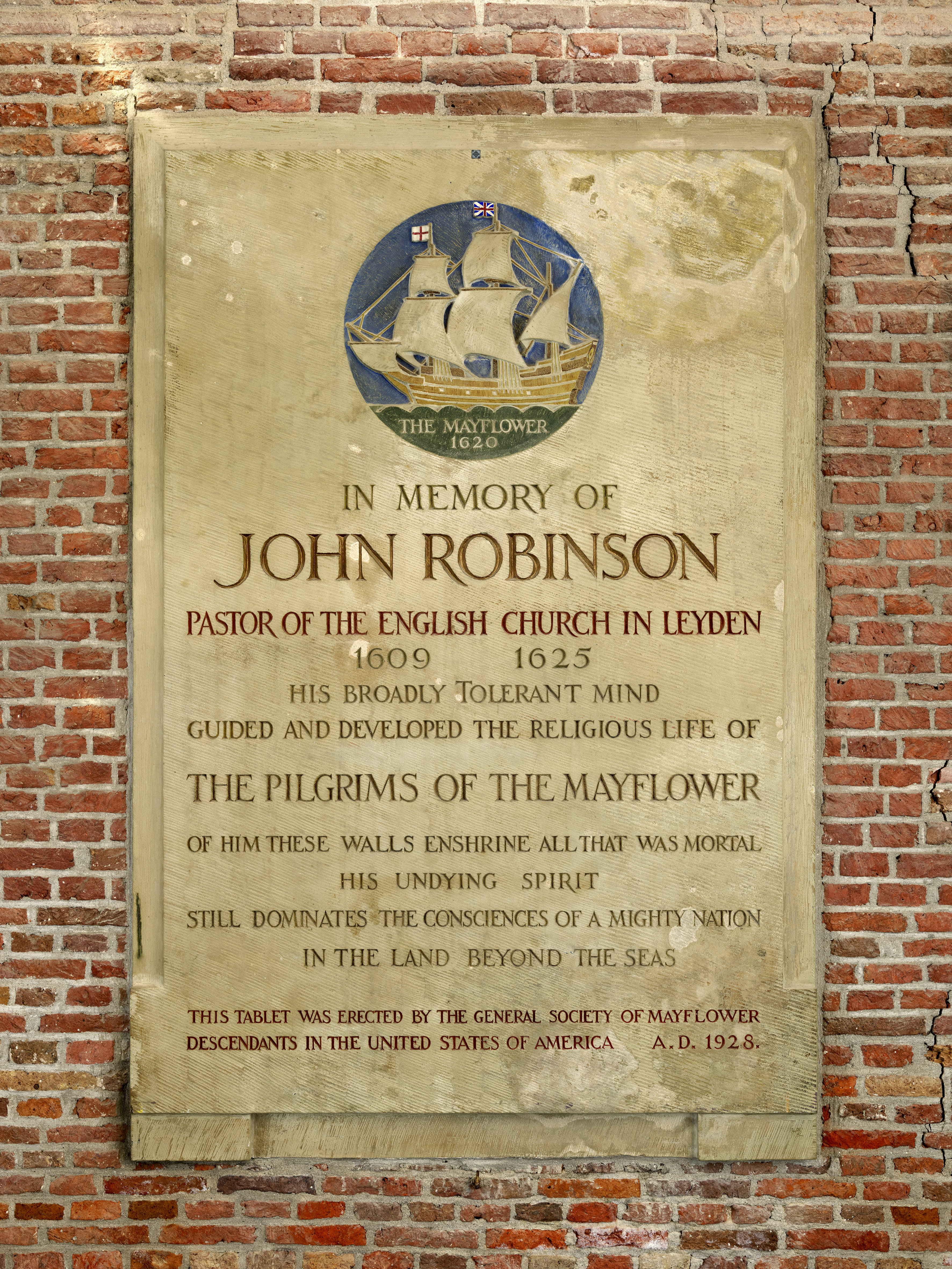 John Robinson plaque Pieterskerk